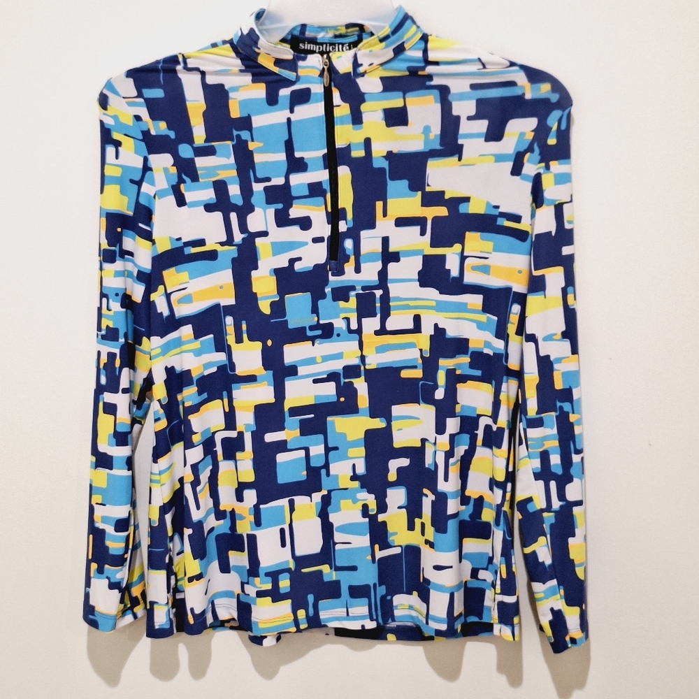 💕Simplicite💕 by Jamie Sadock long sleeve pullover 1/4 zip golf top LARGE🤍